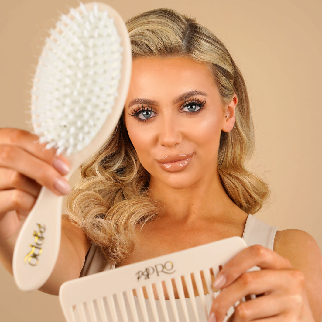 Duo set - Soft Bristle Brush & Wide Tooth Comb